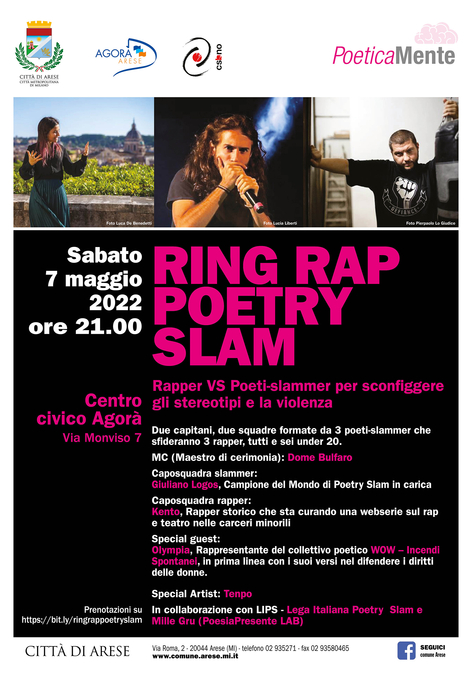 Manifesto Arese Ring Rap poetry slam